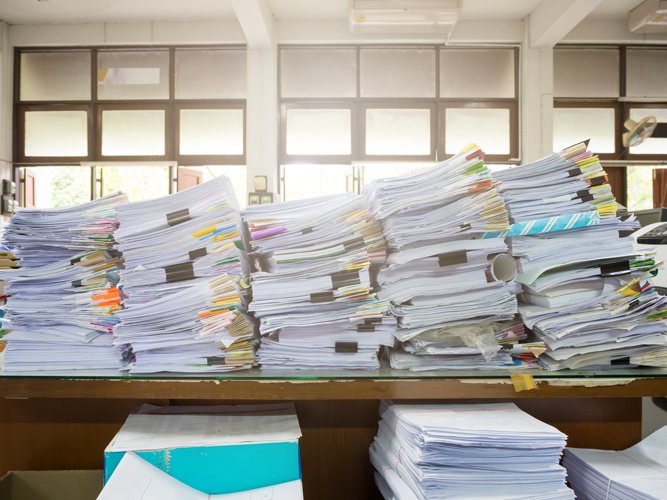 Table with files and records